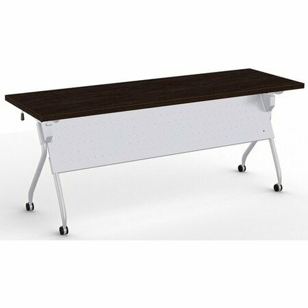 SPECIAL-T Table, FlipNest, Transform2, 72inx24inx30in, Ebony Recon/Silver SCTTRNF22472SER